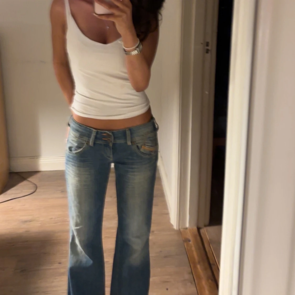 Lågmidjade bootcut jeans - 1