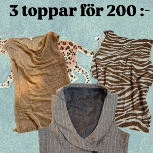 3 TOPPAR FÖR 200 (paketpris) - Köp 3 toppar för 200 kr! Alla är storlek S/M och i nyskick. 