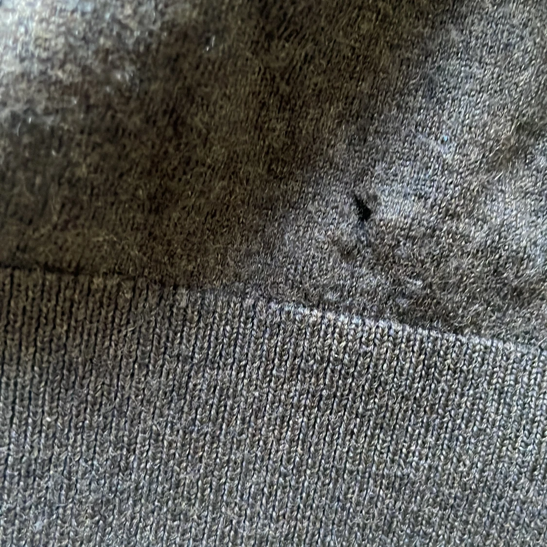 Brun stickad tröja med halv dragkedja från Morris  - 4