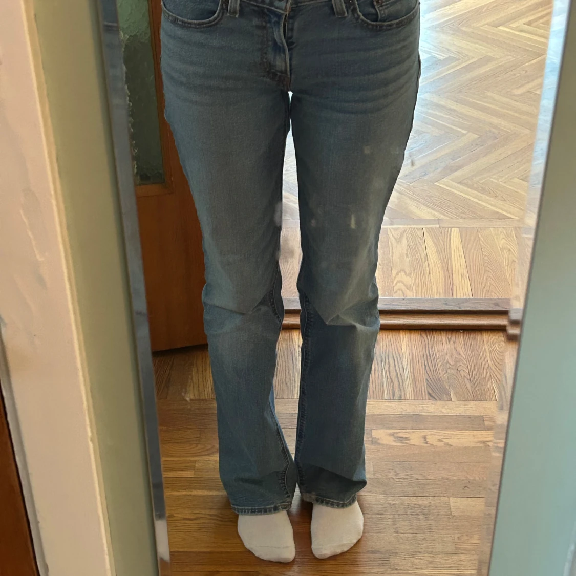 Levis 501 blå jeansbyxor bootcut - 2