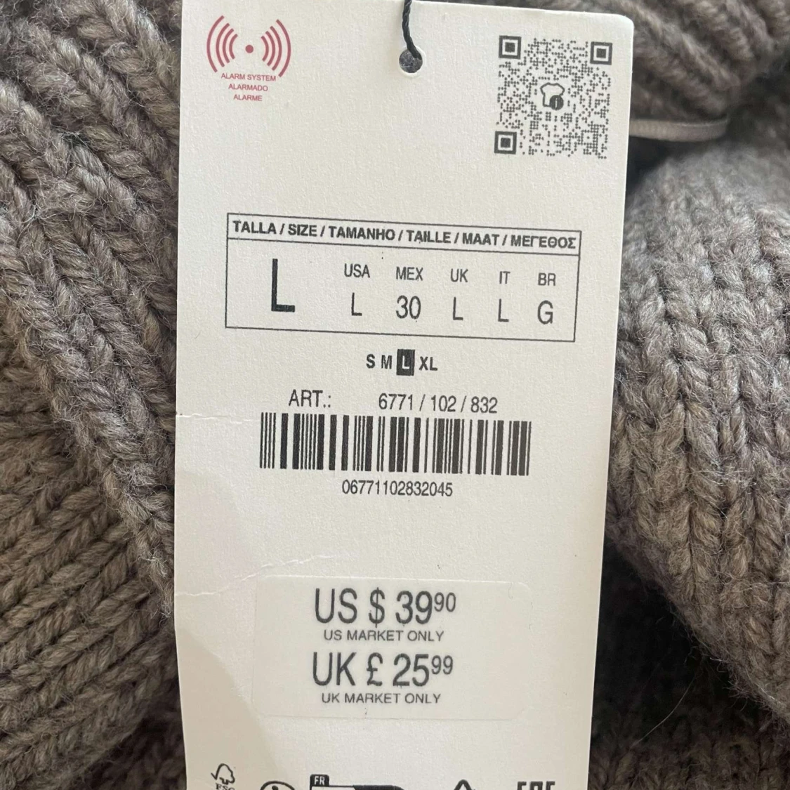 Grå stickad kofta från Zara - 2
