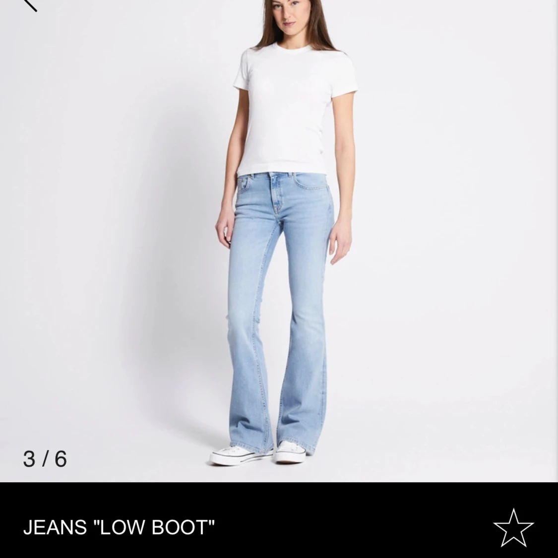 Ljusblå bootcut jeans - 1