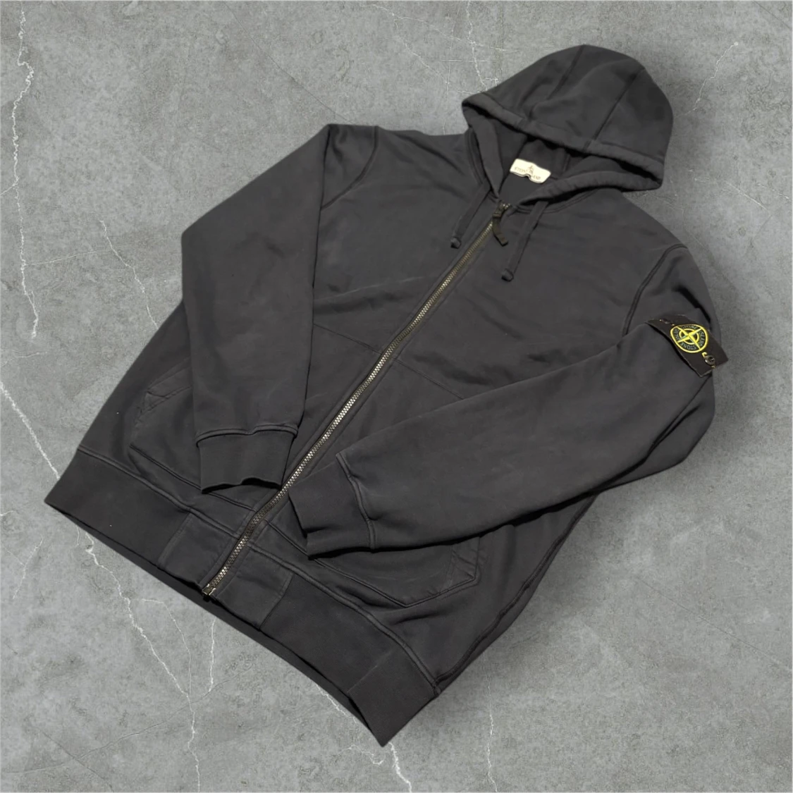 Stone Island Zip Hoodie Mörkblå - 1