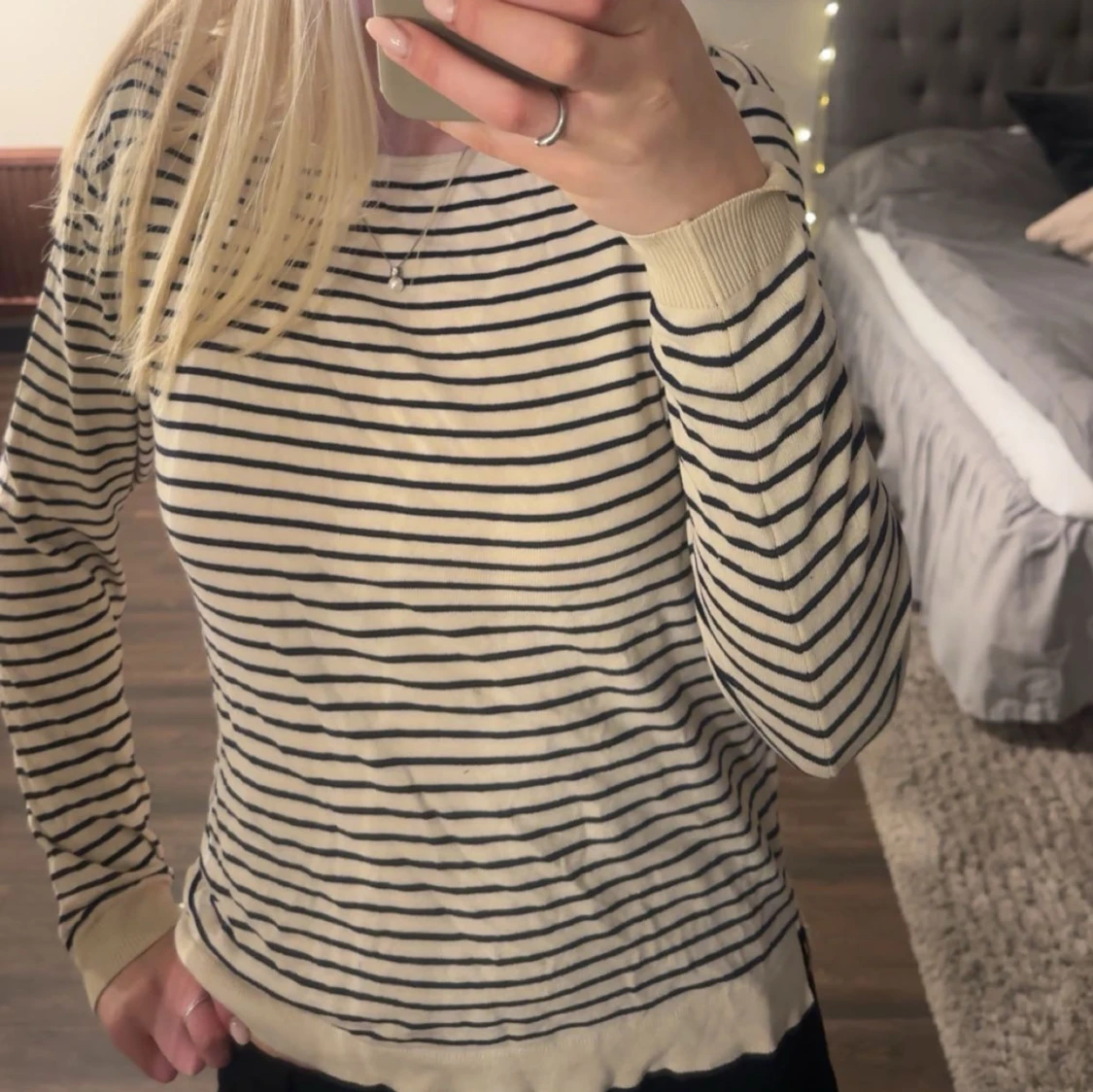 Randig långärmad tröja - 1