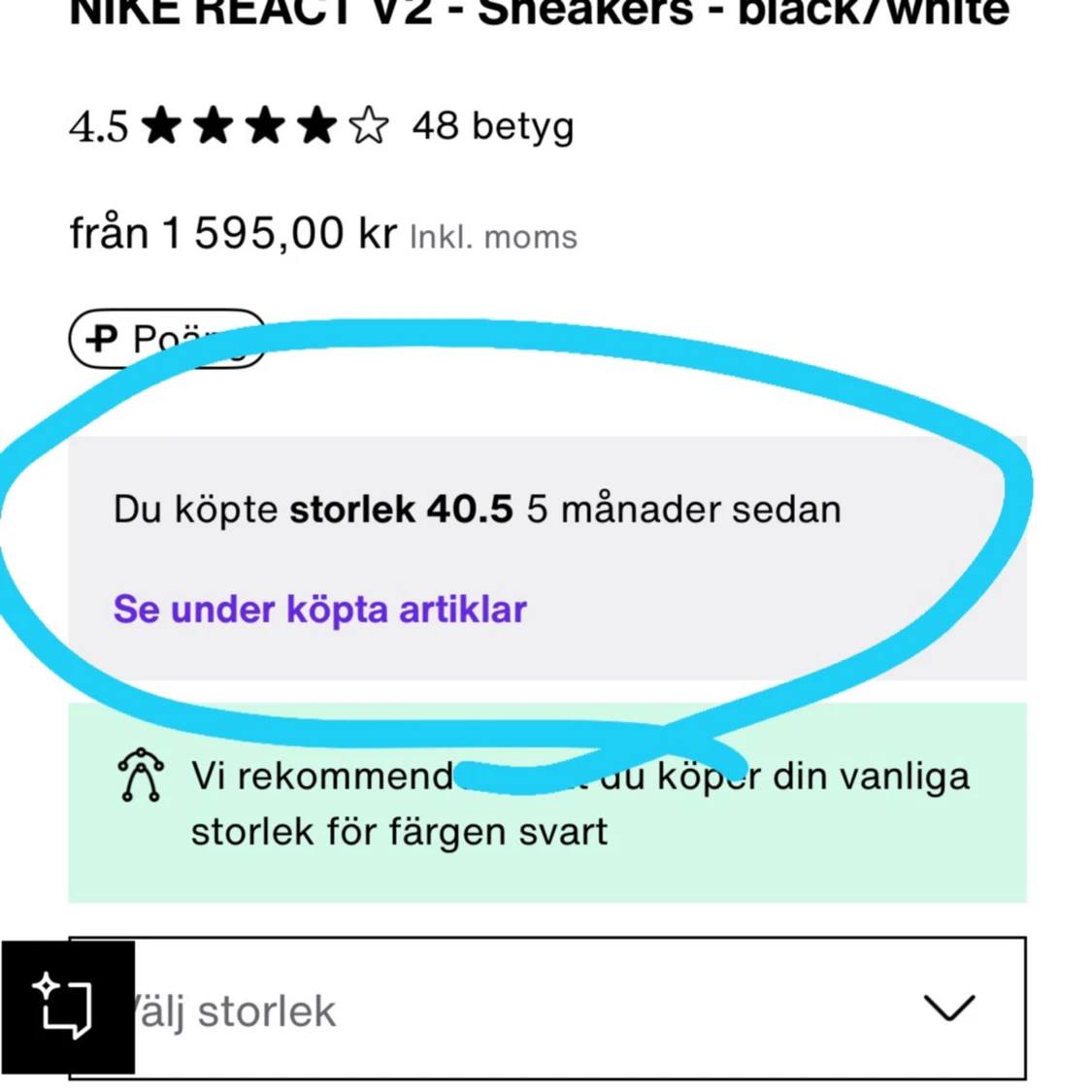 Nike React V2. Svart/vit - 4