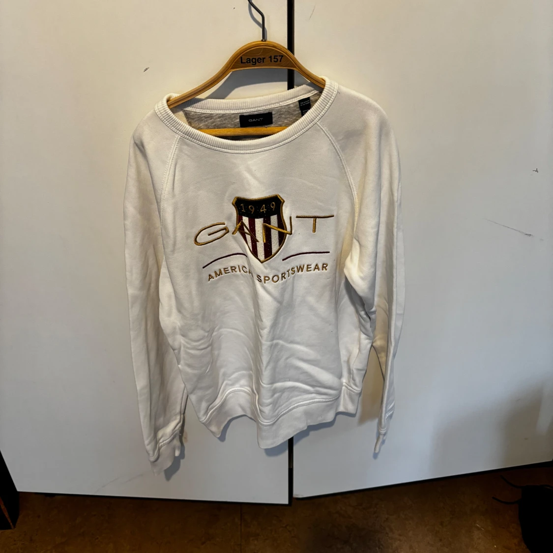 Vit sweatshirt från Gant