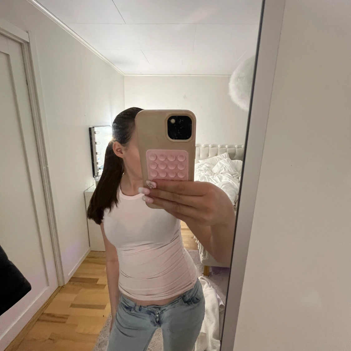 Ljusrosa tight t-shirt