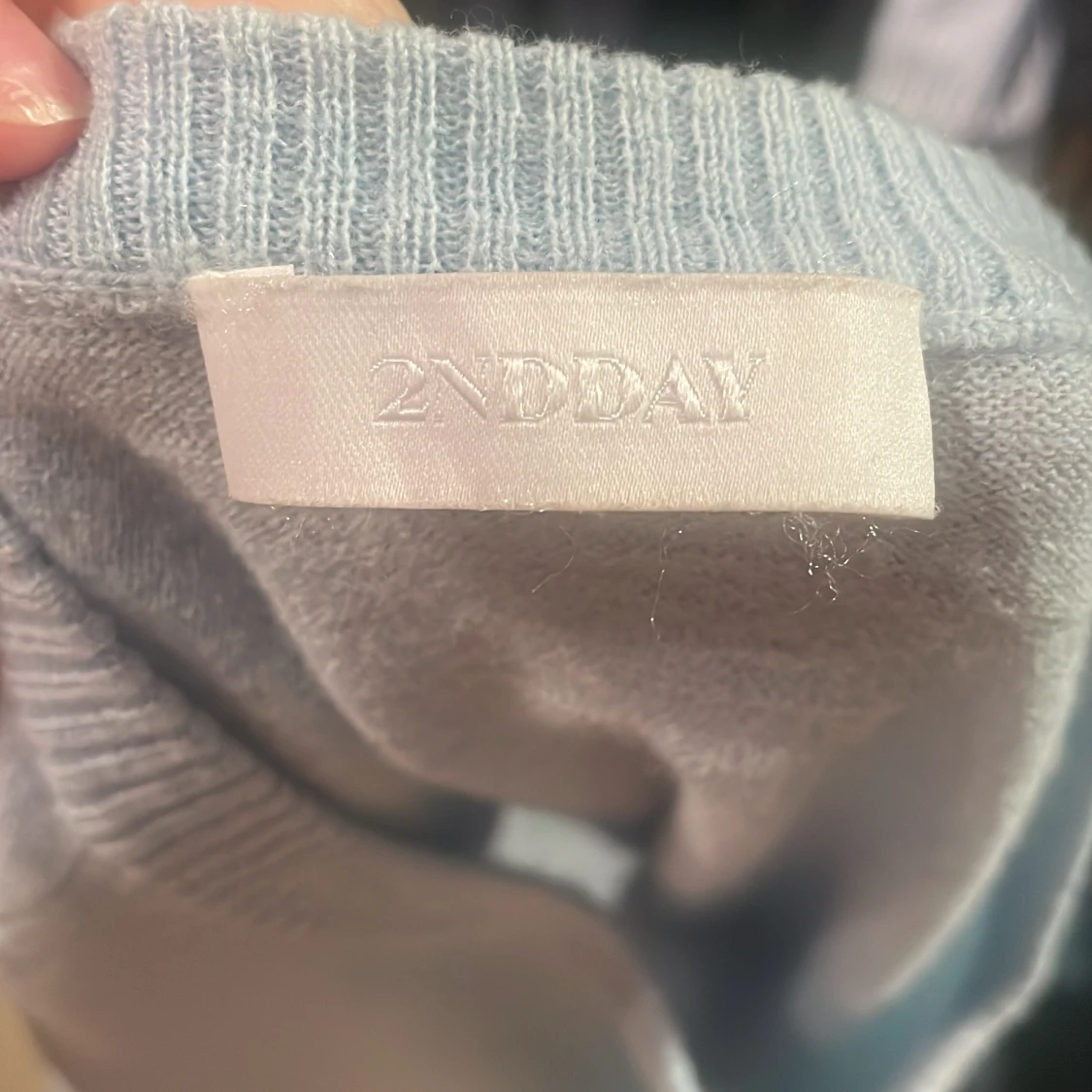 Ljusblå stickad topp från 2NDDAY - 1