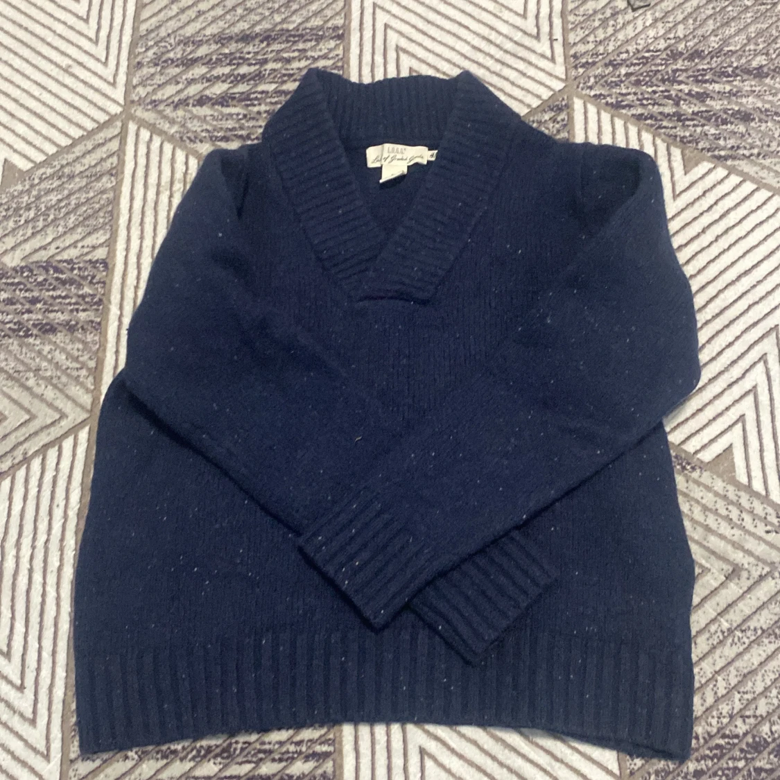 Mörkblå stickad tröja från H&M L.O.G.G.