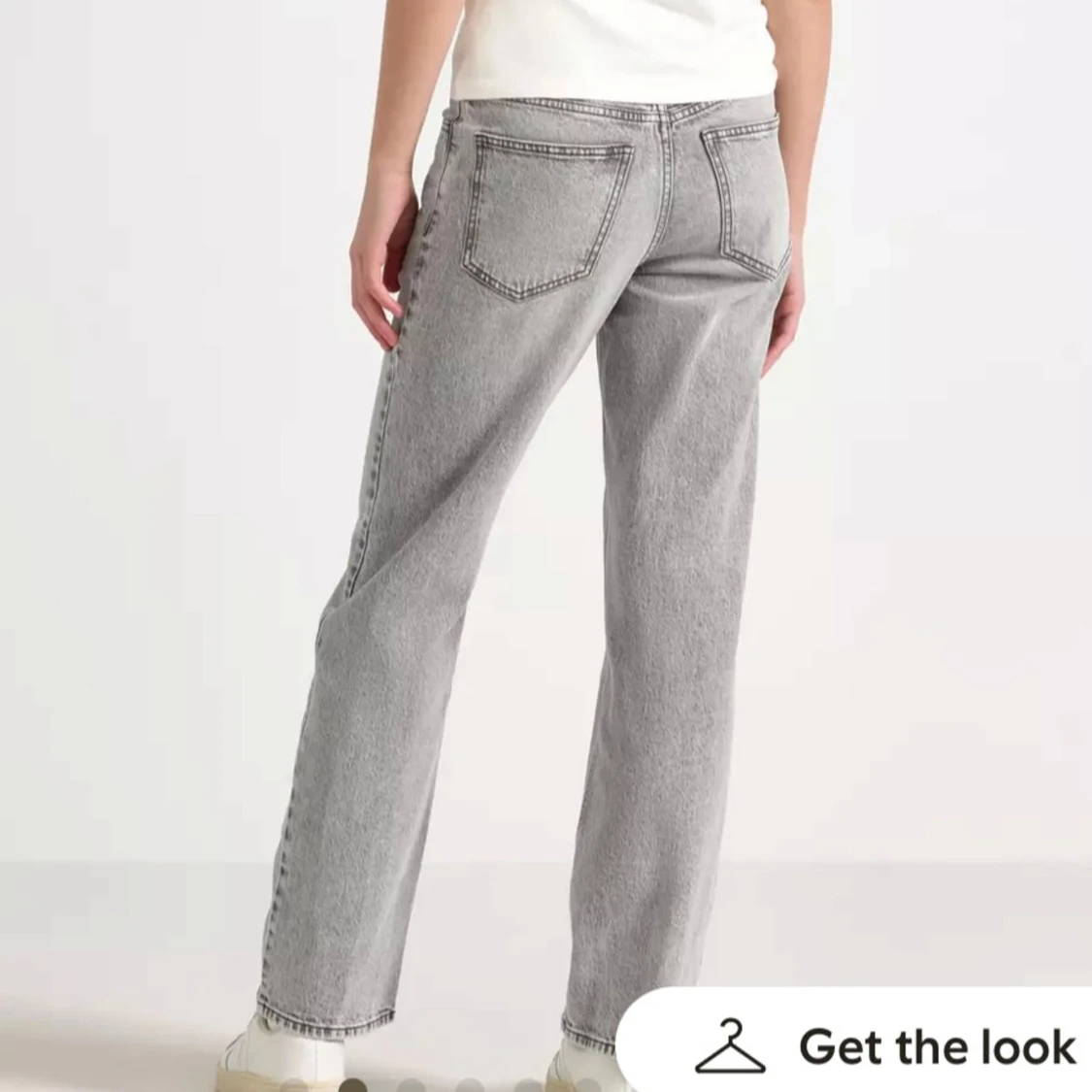 Grå raka jeans