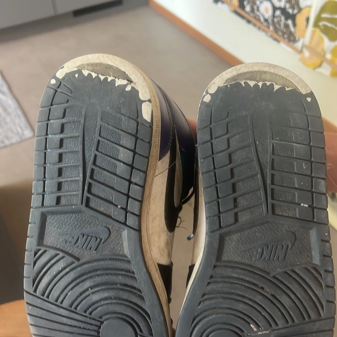 Nike Air Jordan 1 High/mid svart/vit/turkos - 4