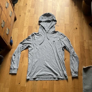 Grå hoodie från Polo Ralph Lauren - Snygg grå hoodie från Polo Ralph Lauren med luva och snören. Köpt för 1400. Priset kan diskuteras vid snabb affär.