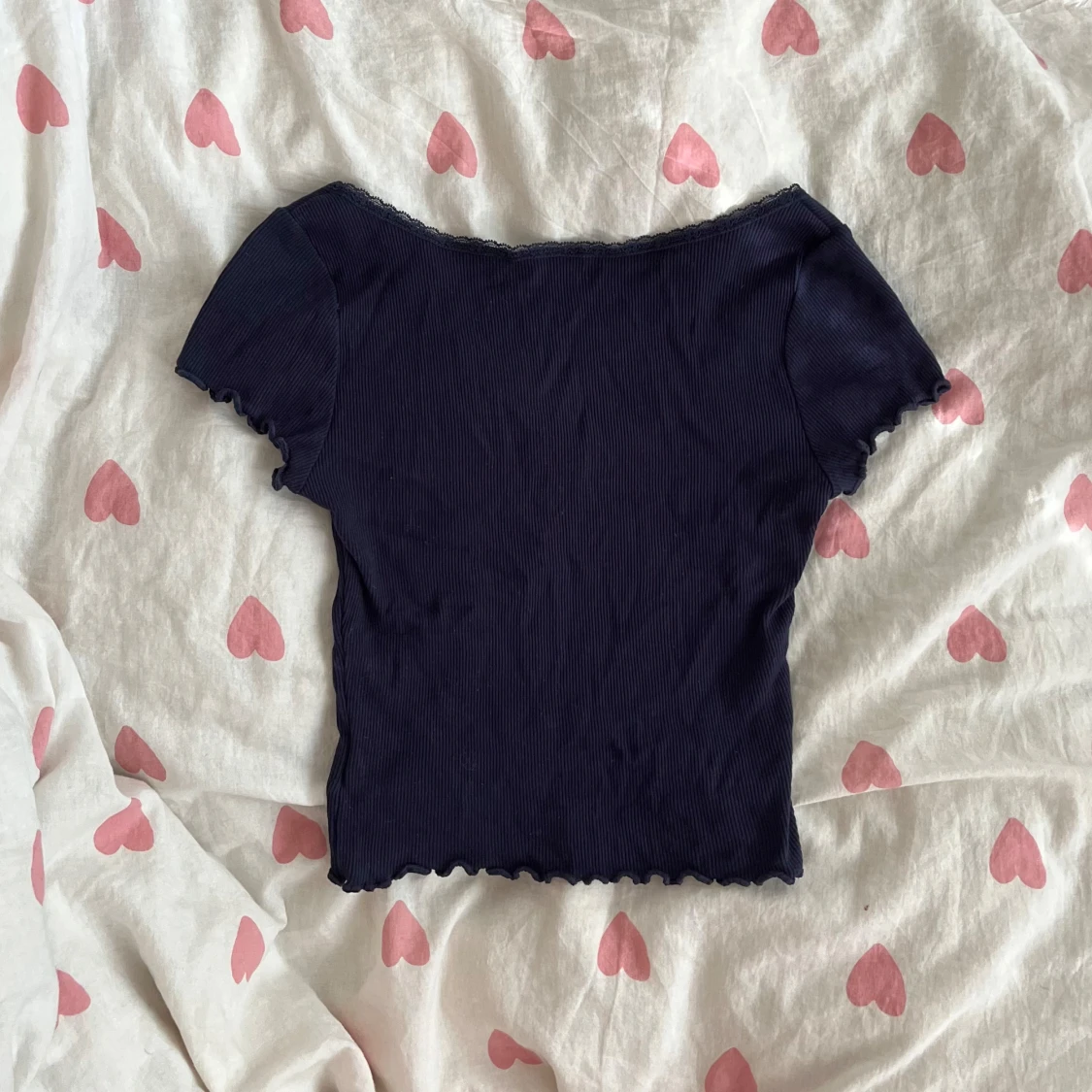 Mörkblå croppad topp - 1