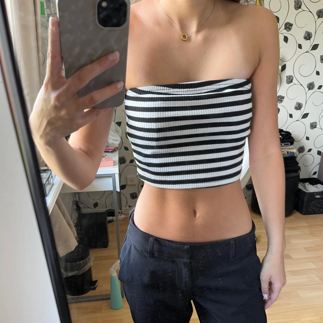 Randig bandeau tubtopp från SHEIN - 1