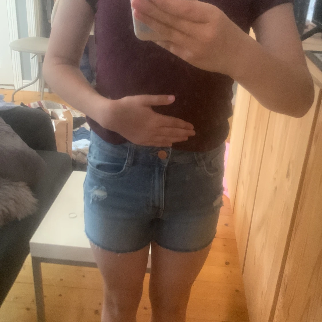 Blå jeansshorts från LAB Industries - 3