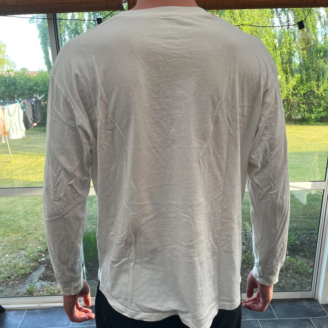 Vit långärmad Lee-tröja med print - 1