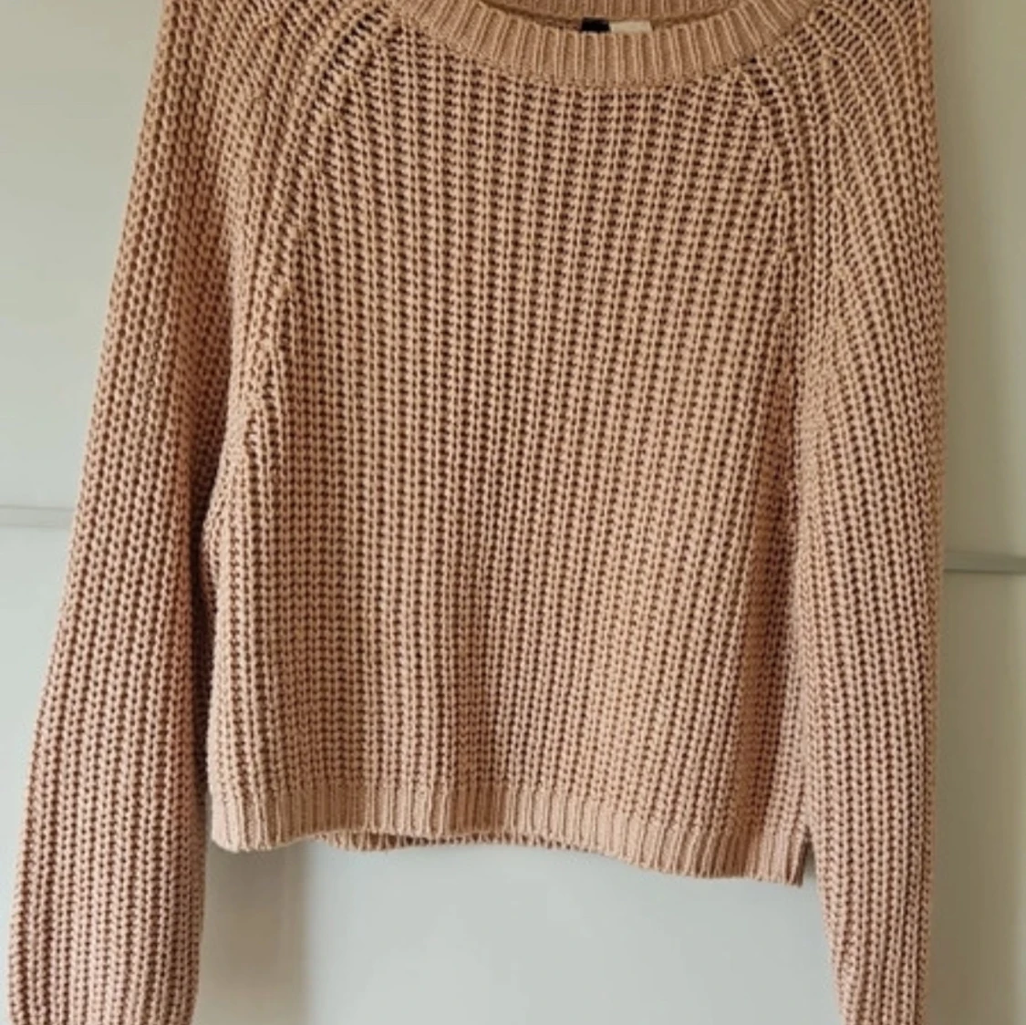 Beige/Dammrosa stickad tröja från H&M - 1