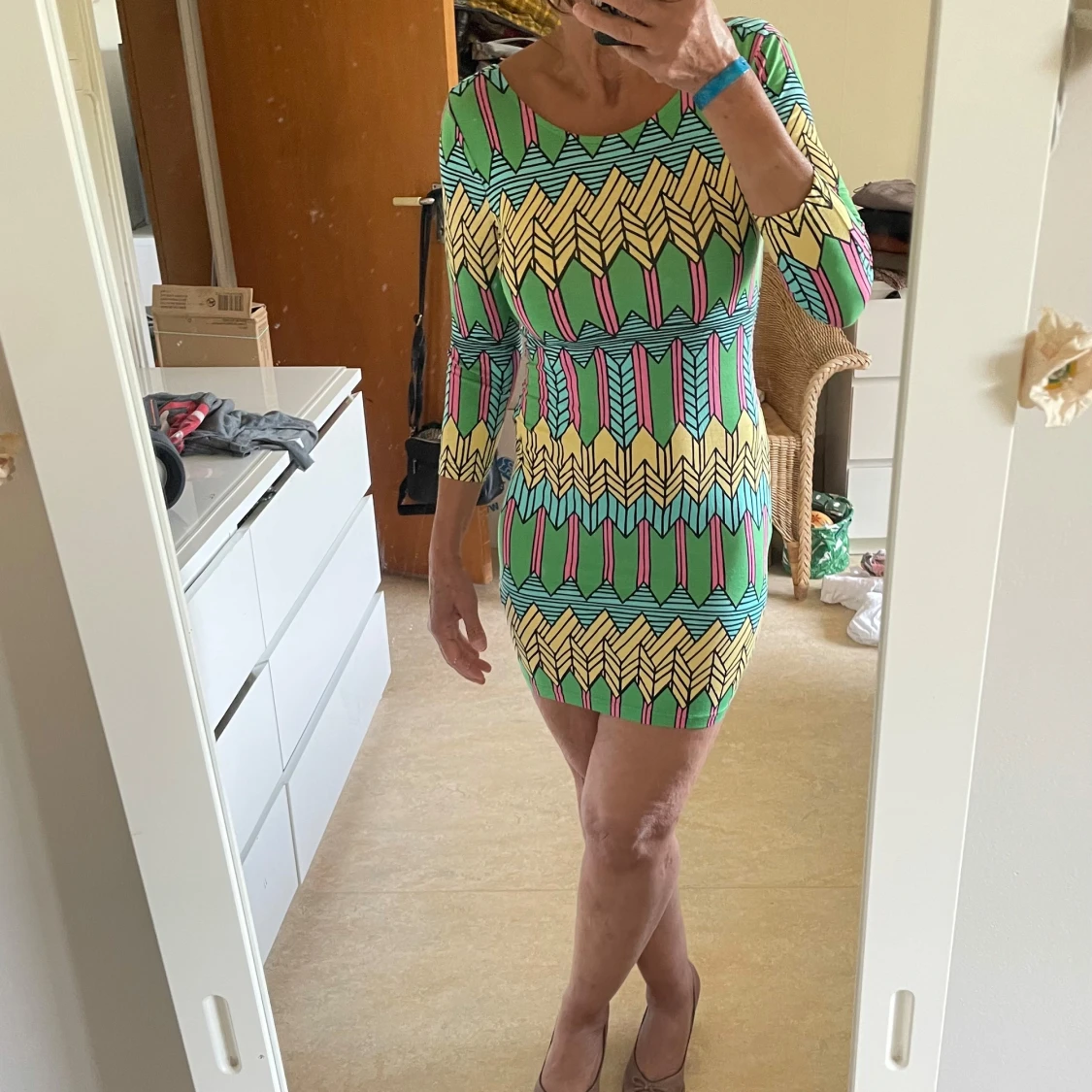 Färgglad kortklänning från Topshop - 3