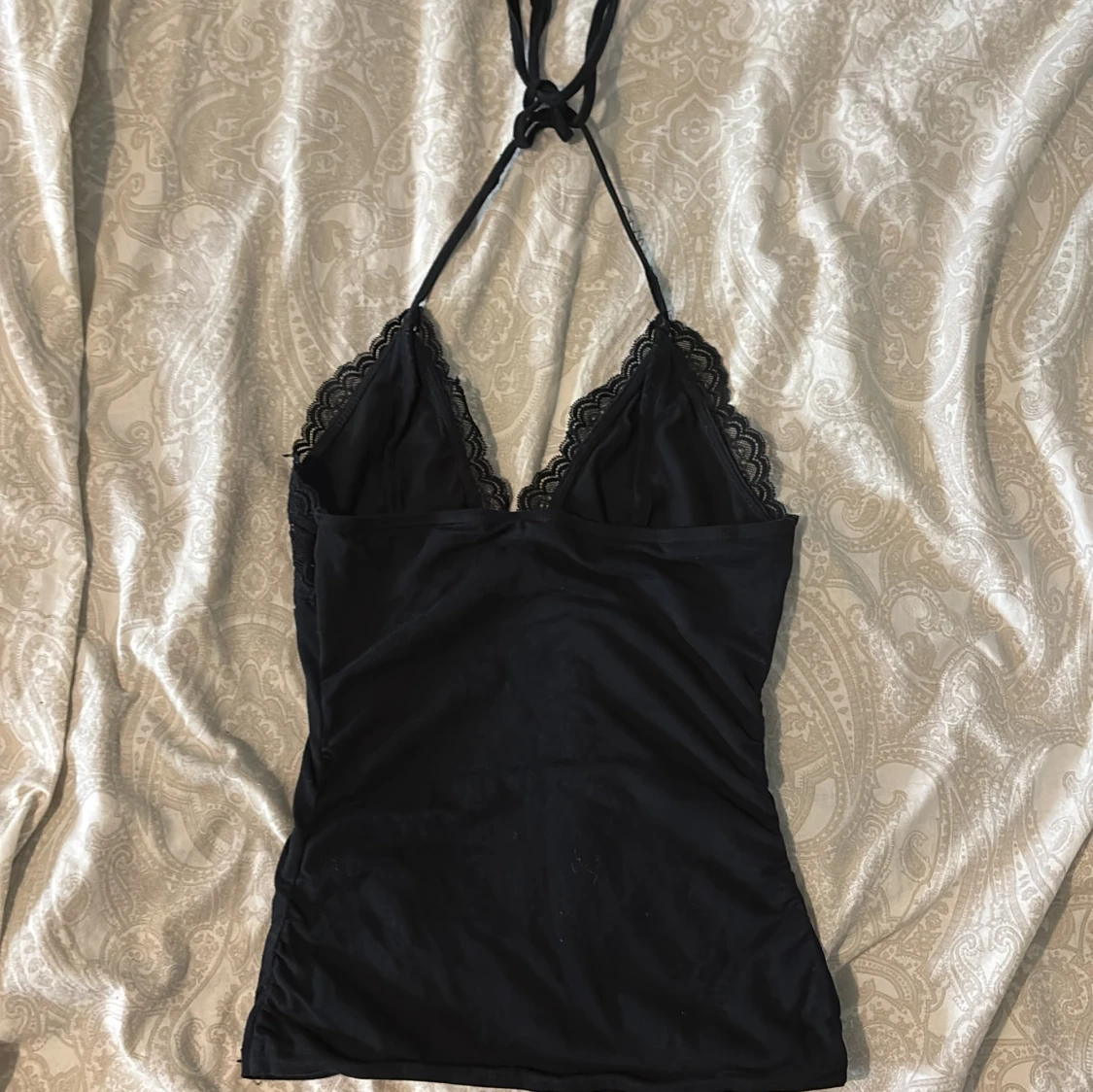 svart halterneck topp - 1