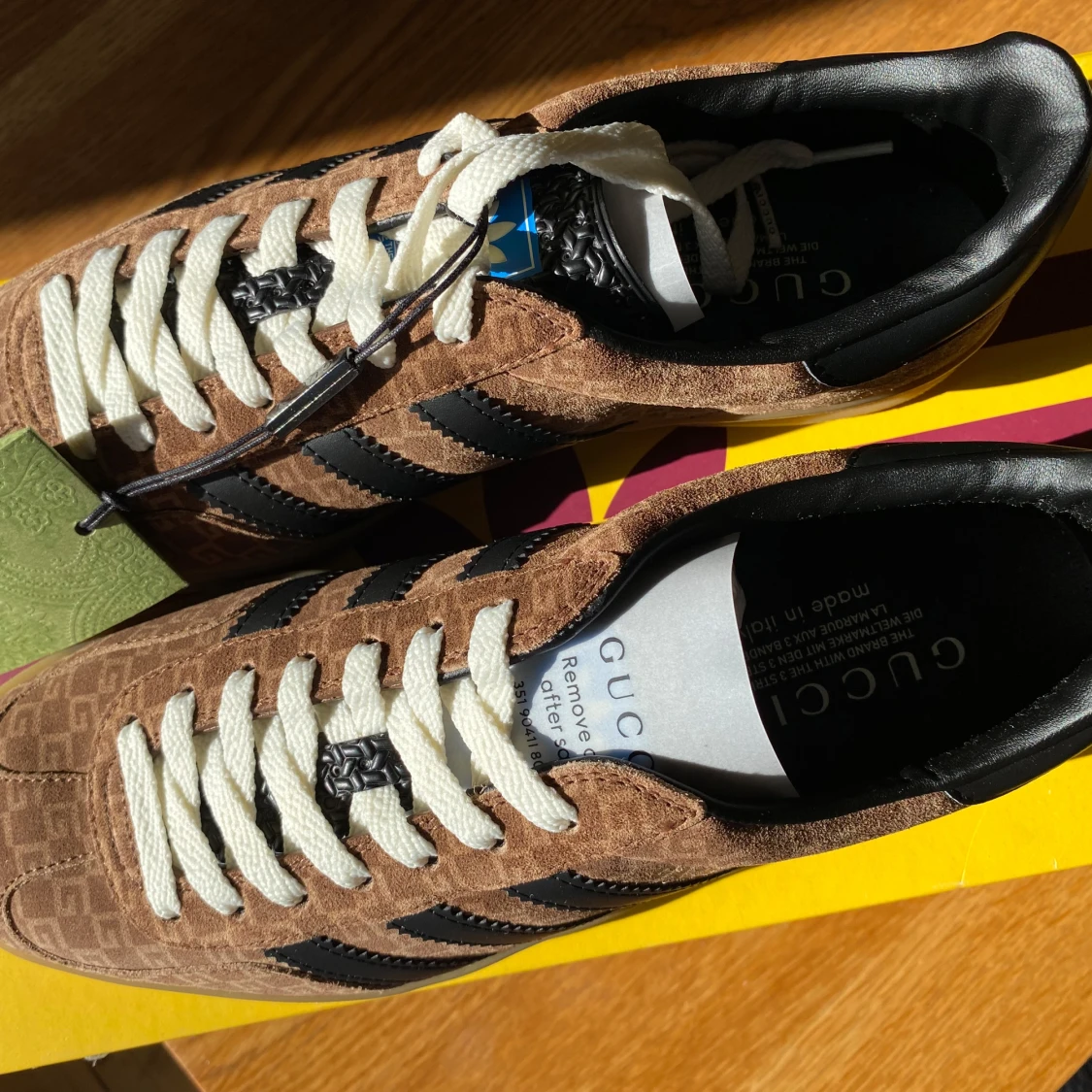 Gucci x Adidas Gazelle sneakers brun - 1