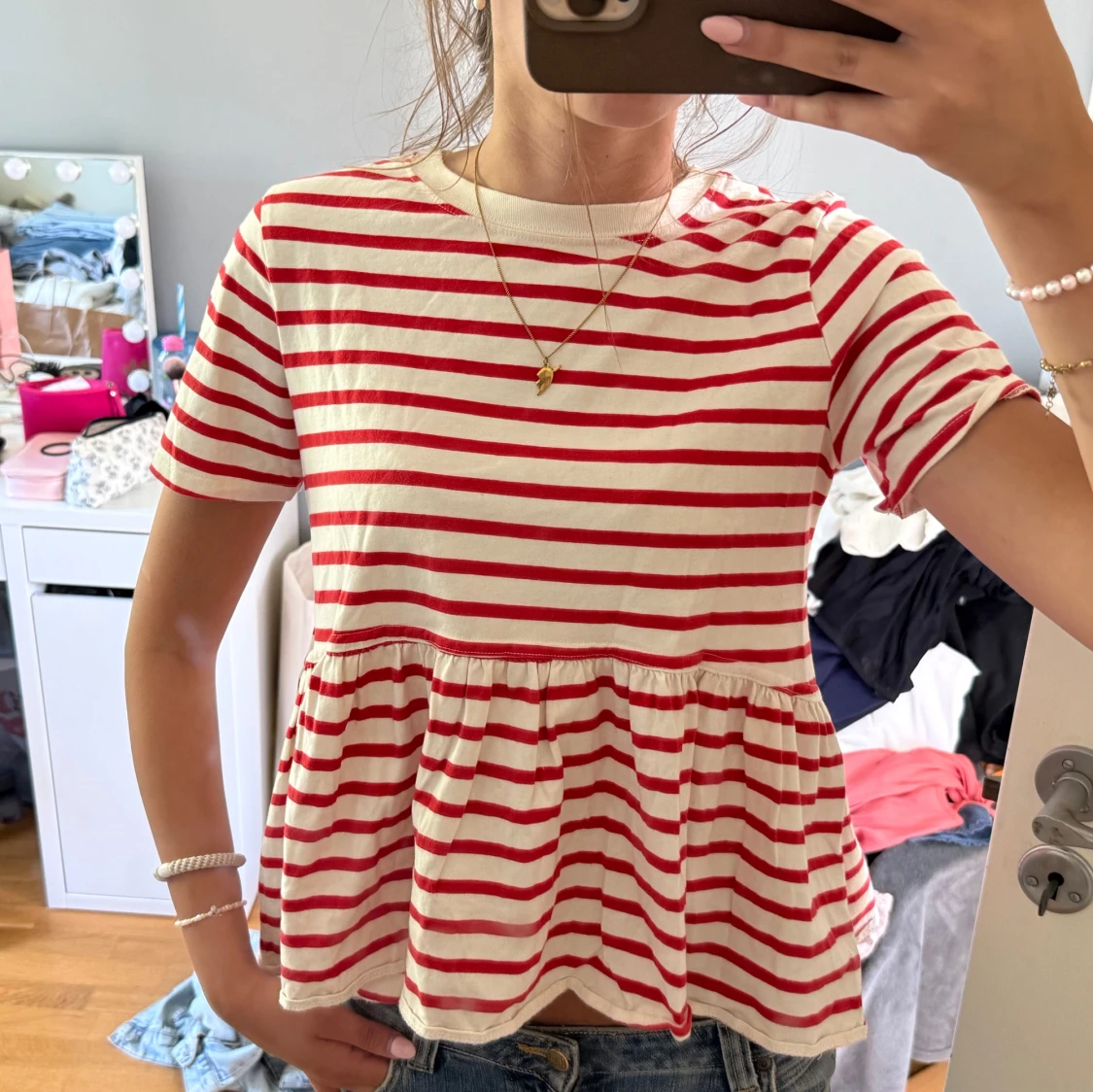 Randig rödvit tröja från Zara - 2