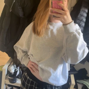 Ljusgrå sweatshirt från Zara - Säljer en basic ljusgrå sweatshirt från Zara. Säg till om ni har några funderingar 🩷