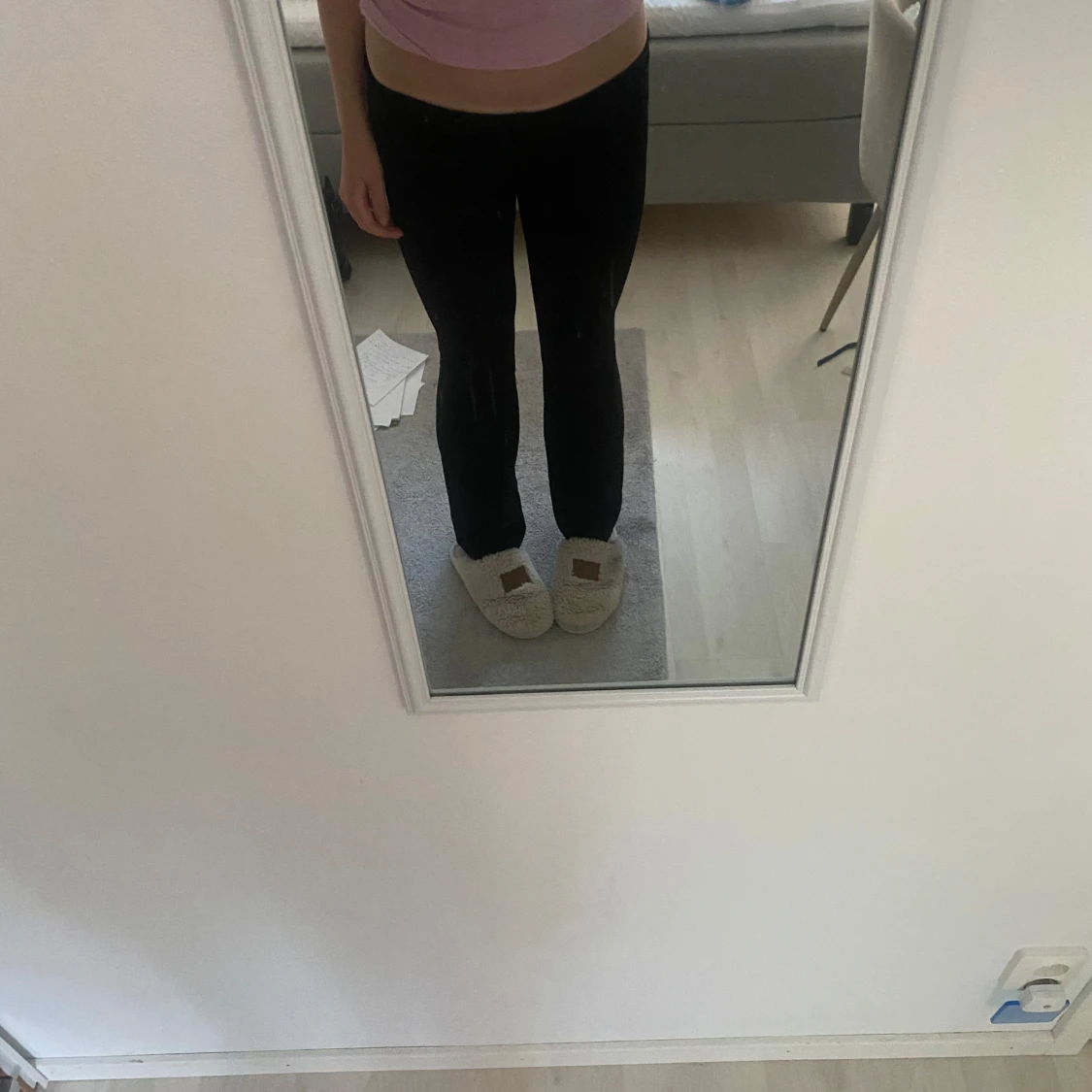 Svarta kostymbyxor bootcut