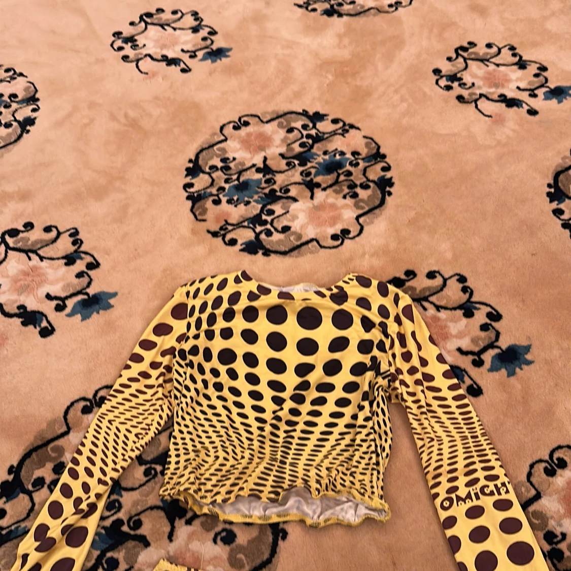 Gul och brun prickig kjol från MICH - 2