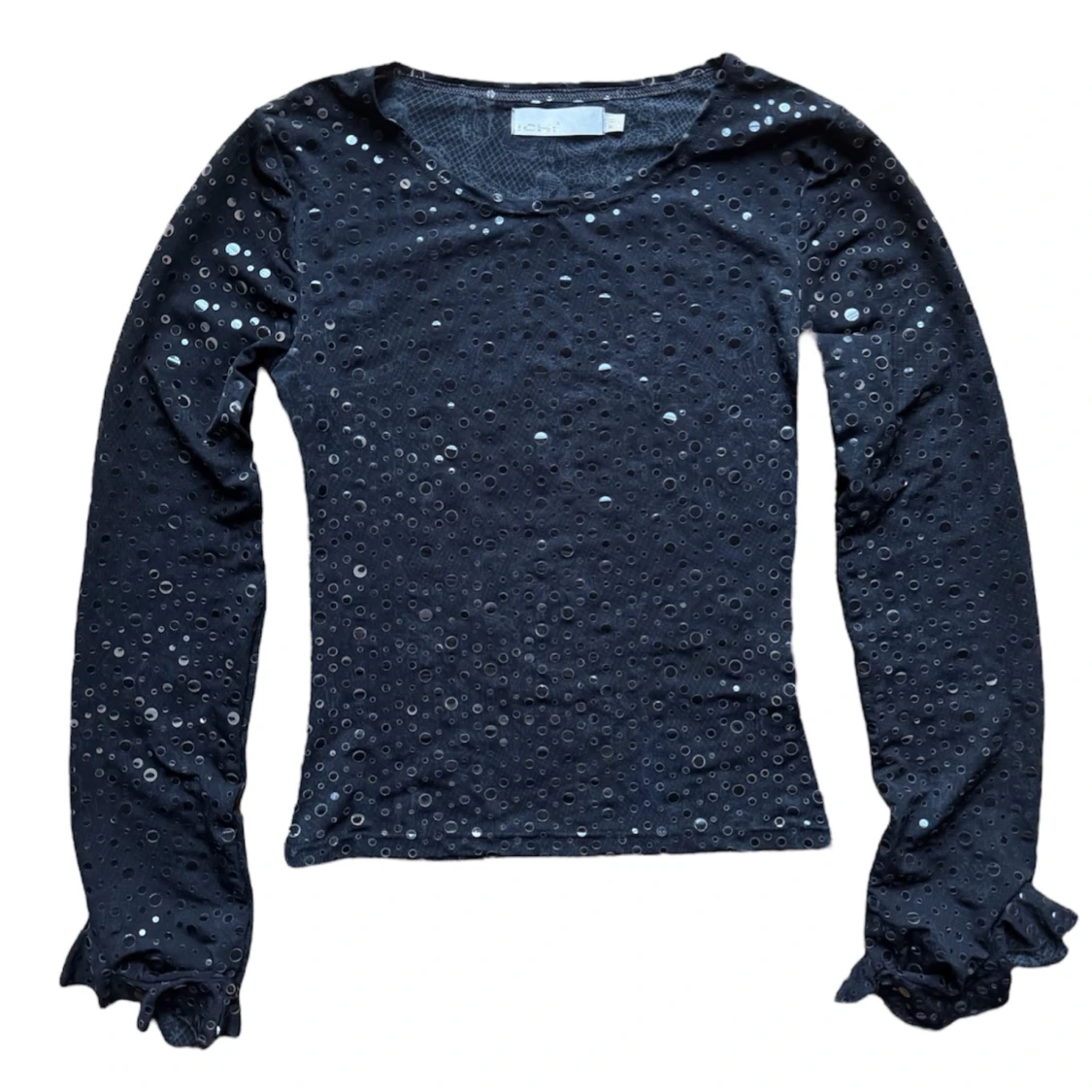 Vintage y2k Svart paljettopp från ICHI