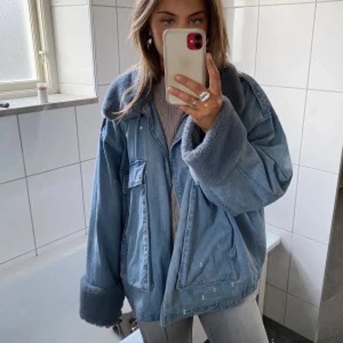  jeansjacka päls detaljer  - 2