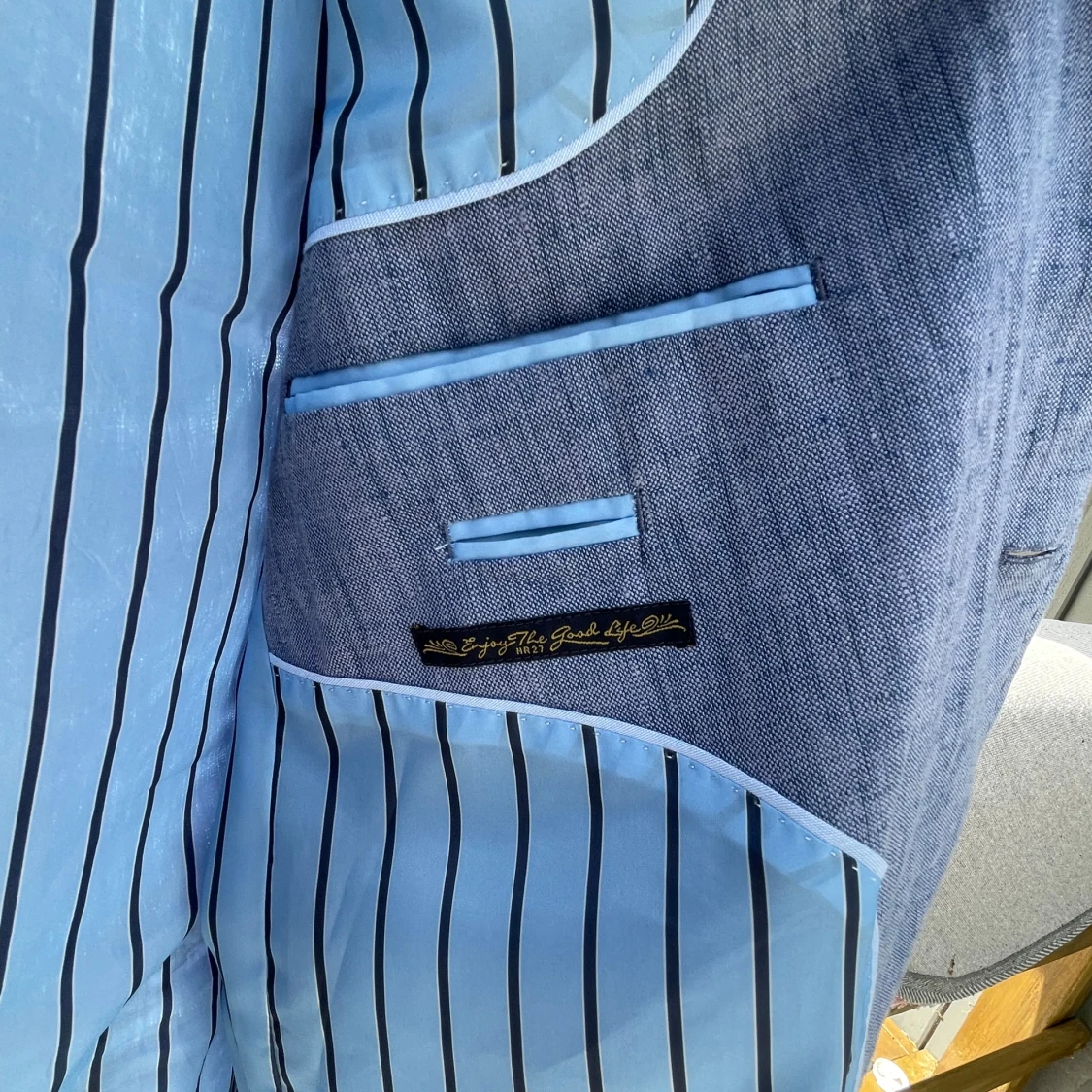 Blå linnekavaj Hampton Republic 56 - 3