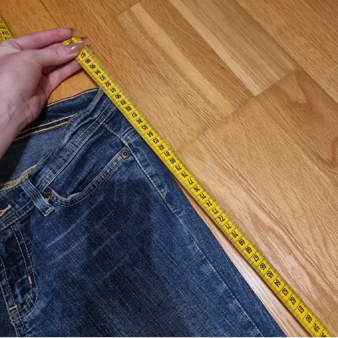 Blå bootcut jeans - 3