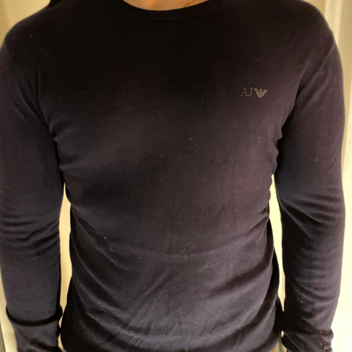 Marinblå långärmad tröja från Armani - 1