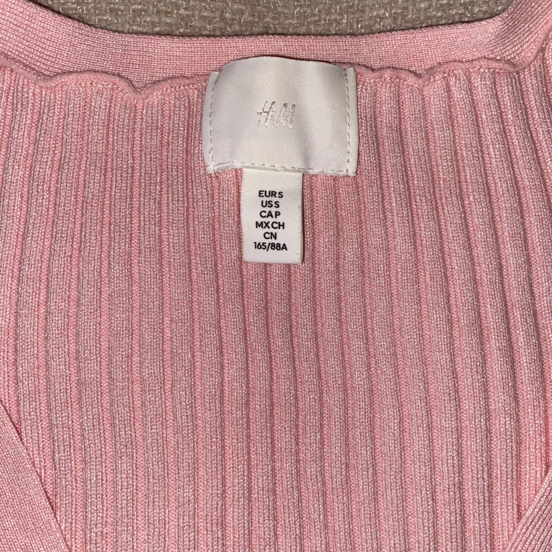 Rosa ribbad kofta från H&M - 2