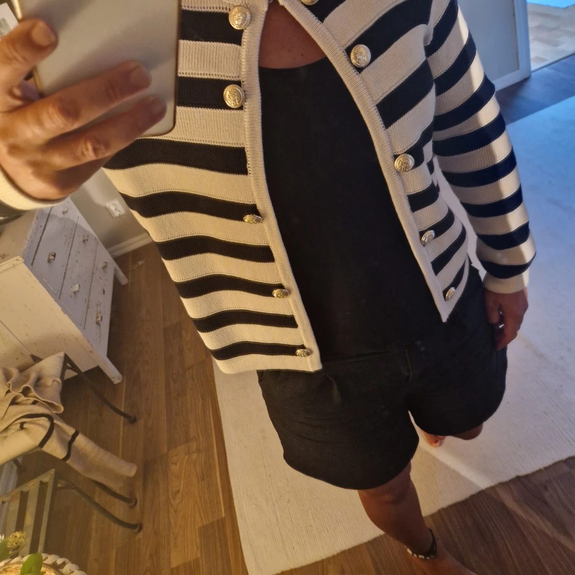 Randig stickad kofta från Bik Bok - 1