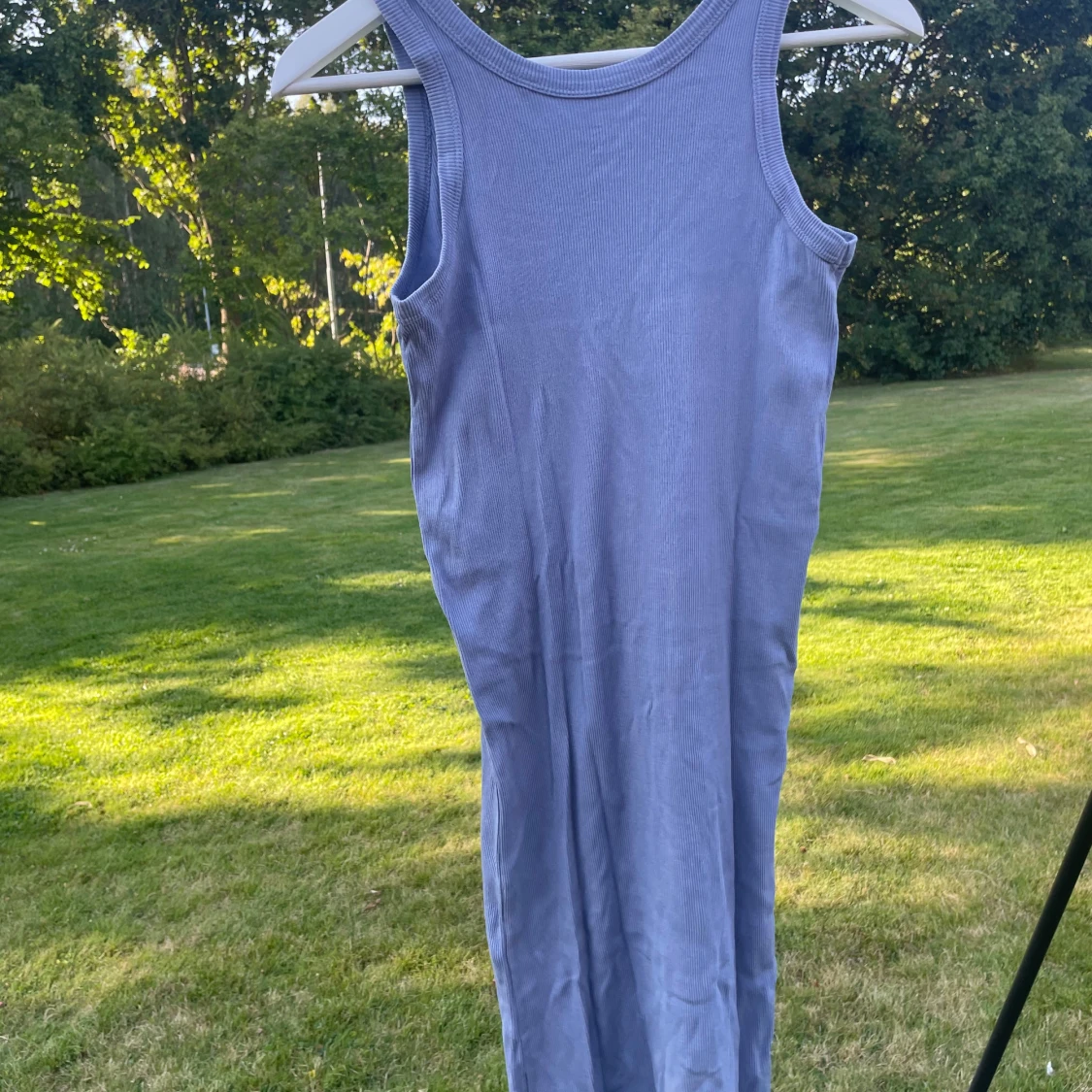 Blå ribbad långklänning från 157 - 1