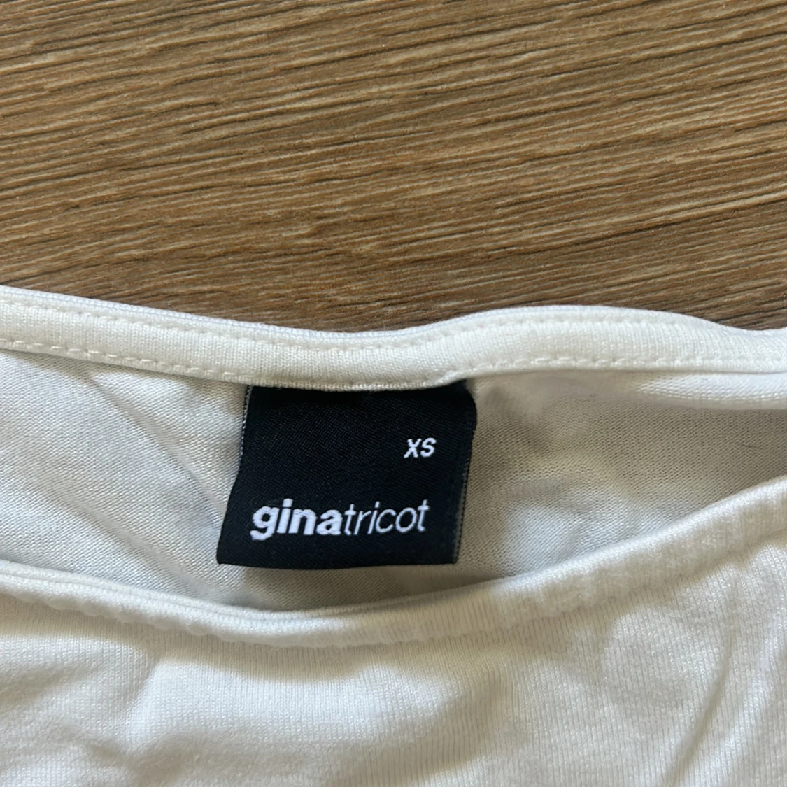 Vit långärmad topp i bomull - 4