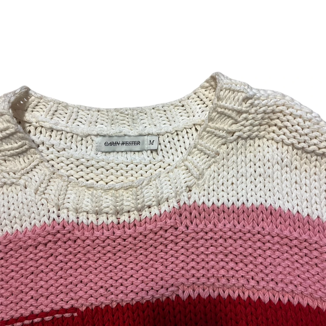 Randig stickad tröja - 1