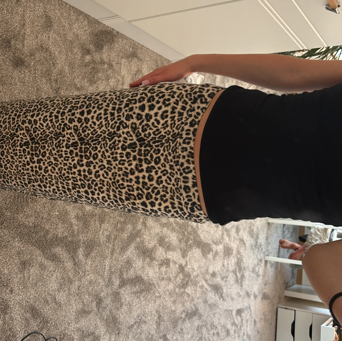 Lång leopardmönstrad kjol - 1