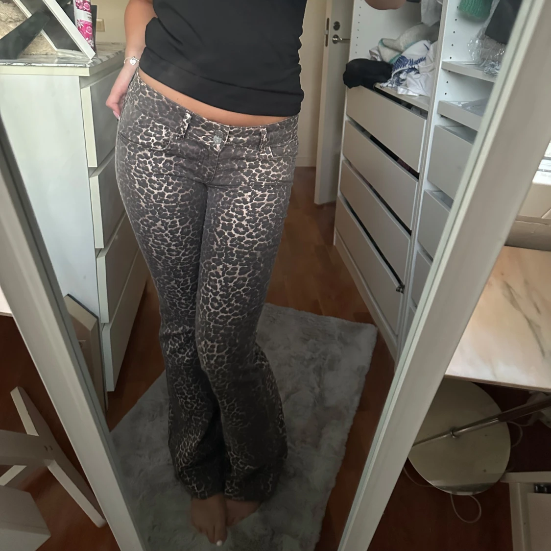 Leopardmönstrade jeans