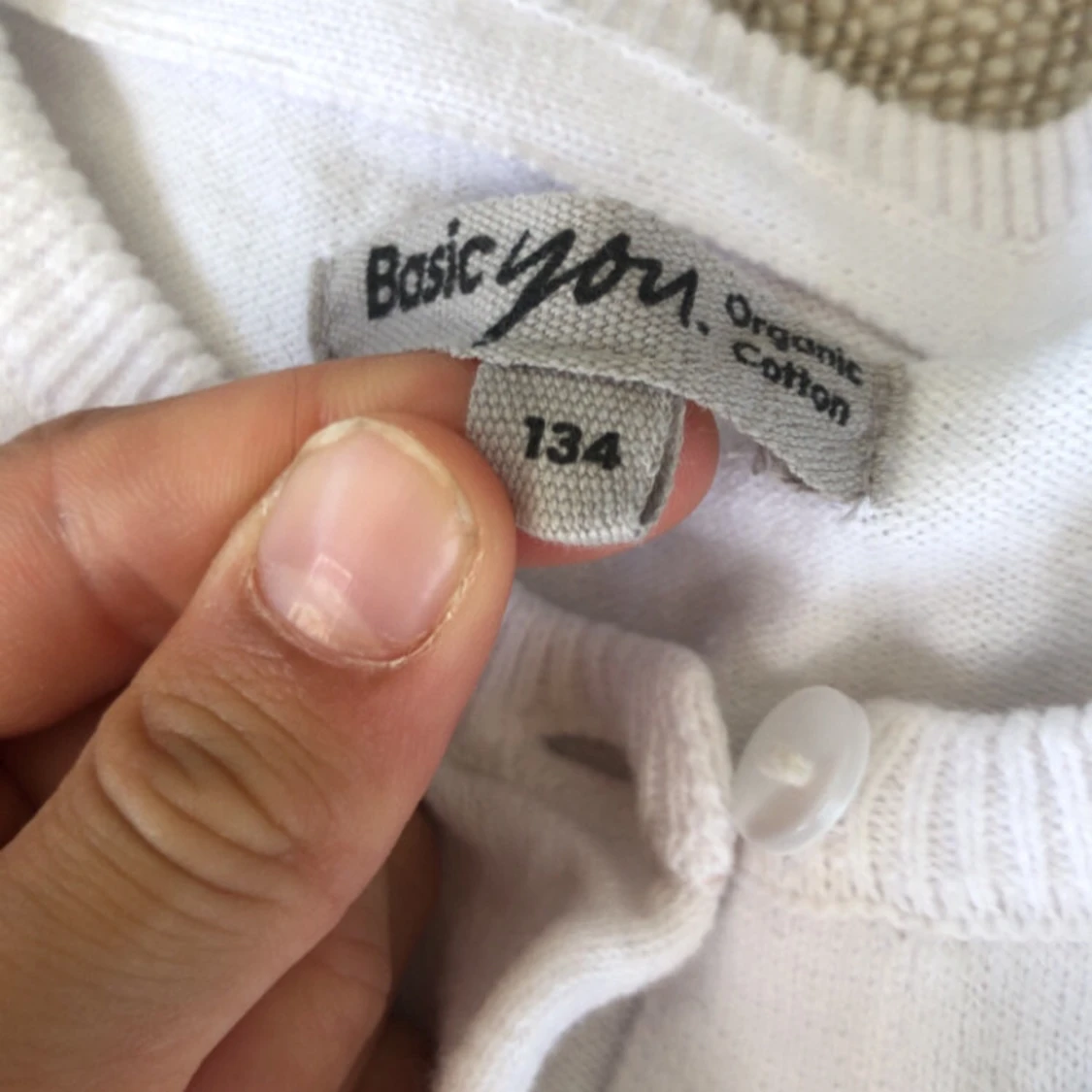 Vit kofta från Basic You i bomull - 1