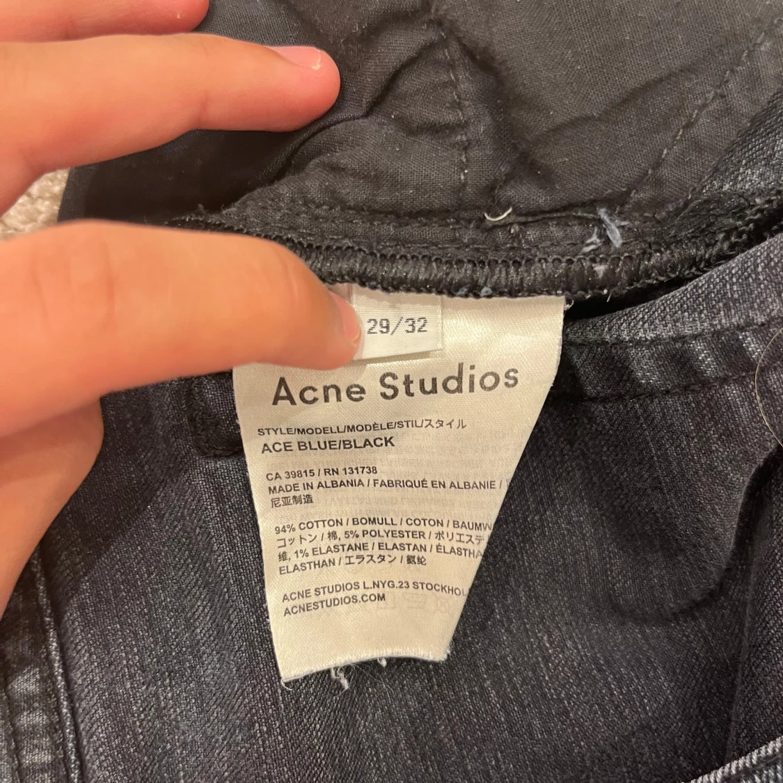 Acne Studios Ace jeans blå/svart 29/32 (slim fit) - 3