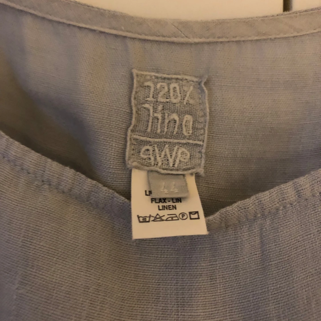 Ljust blågrå klänning i linne - 2