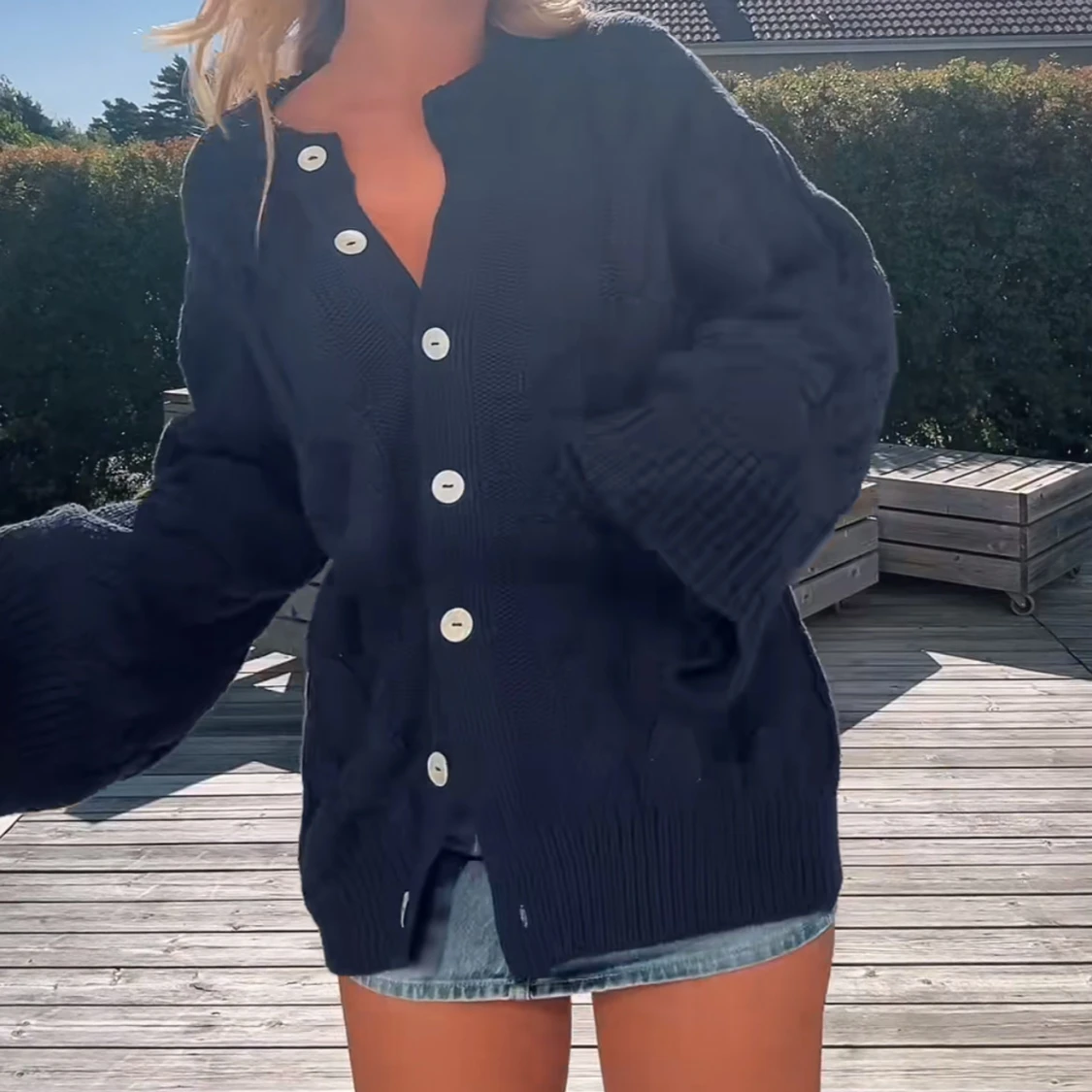 Stickad kofta Gina  - 2