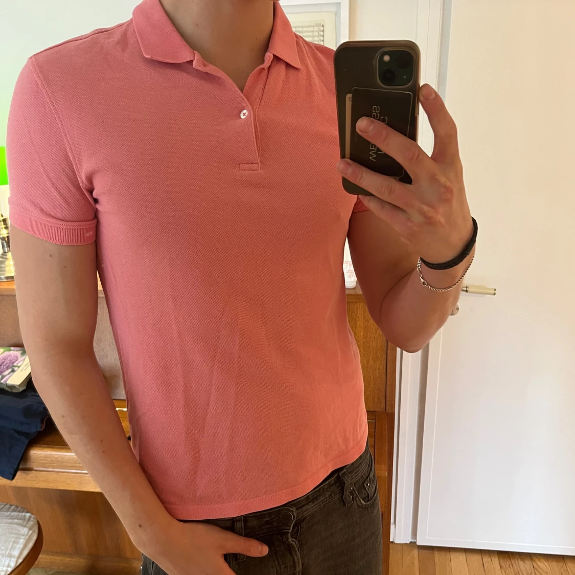 Rosa pikétröja från Massimo Dutti