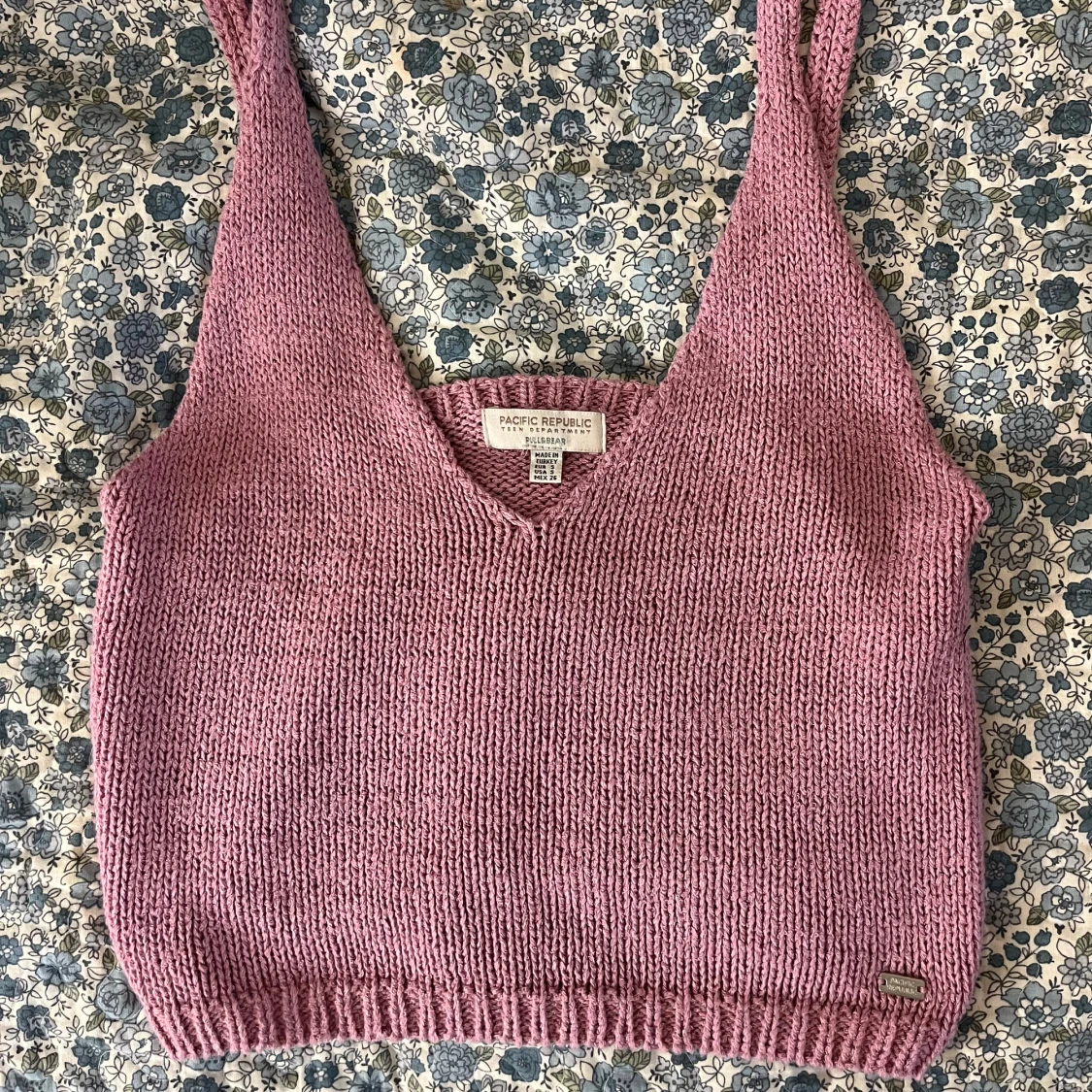 rosa stickat linne från pull&bear - 1
