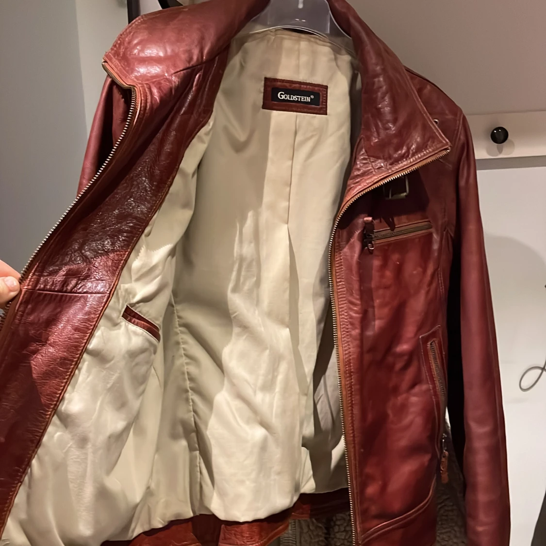 Röd läderjacka från Goldstein - 1