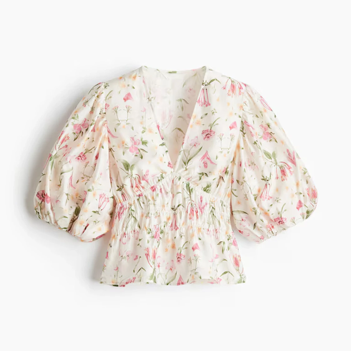 Blommig blus hm