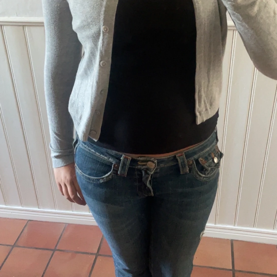 Grå kofta från 157, storlek S