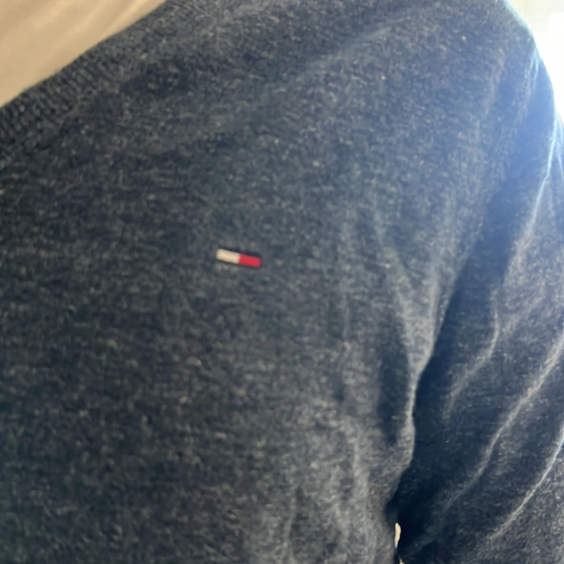 Mörkblå v-ringad tröja Hilfiger Denim - 2